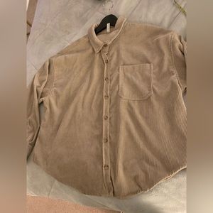 Daisies Corduroy Women’s Button Up Shirt